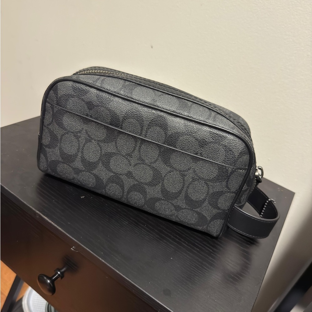 Coach Signature Black Toiletry Bag